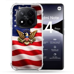 Coque Renforcée Pour Xiaomi Redmi Note 14 PRO PLUS 5G Voyage Drapeau USA Etats Unis