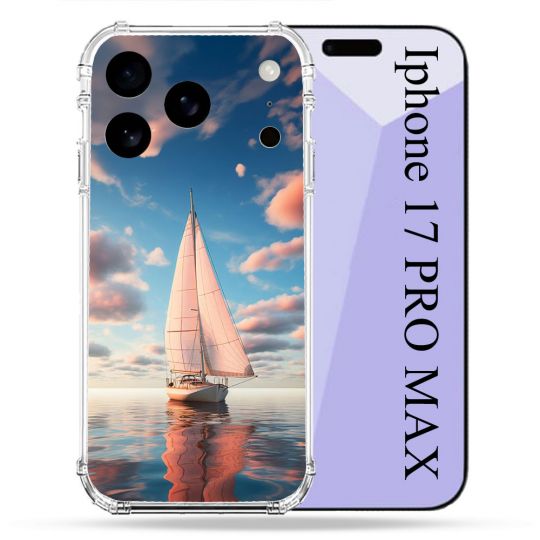 Coque Renforcée Pour Iphone 17 Pro Max Voyage Voilier Reflet