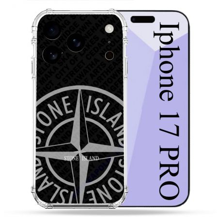 Coque Renforcée Pour Iphone 17 Pro Stone Island Gris