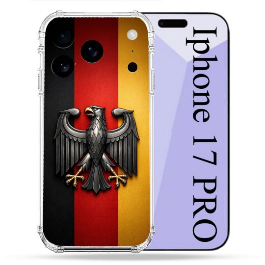 Coque Renforcée Pour Iphone 17 Pro Voyage Drapeau Allemagne