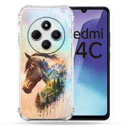 Coque Renforcée Pour Xiaomi Redmi 14C 4G Animal Cheval Montagne