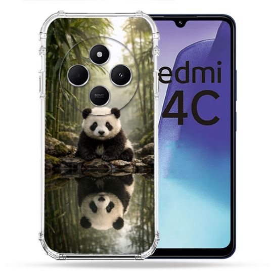 Coque Renforcée Pour Xiaomi Redmi 14C 4G Animal Panda Reflet