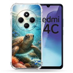 Coque Renforcée Pour Xiaomi Redmi 14C 4G Animal Tortue Marine