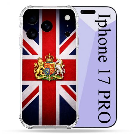 Coque Renforcée Pour Iphone 17 Pro Voyage Drapeau Grande Bretagne UK