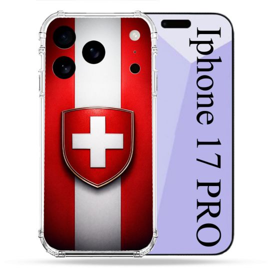 Coque Renforcée Pour Iphone 17 Pro Voyage Drapeau Suisse