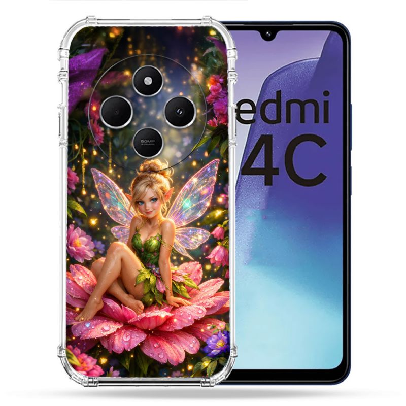 Coque Renforcée Pour Xiaomi Redmi 14C 4G Fantastique Fee Fleur
