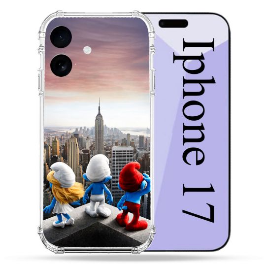 Coque Renforcée Pour Iphone 17 Schtroumpfs New York