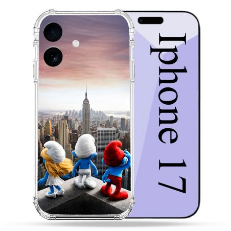 Coque Renforcée Pour Iphone 17 Schtroumpfs New York