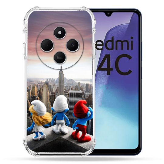 Coque Renforcée Pour Xiaomi Redmi 14C 4G Schtroumpfs New York