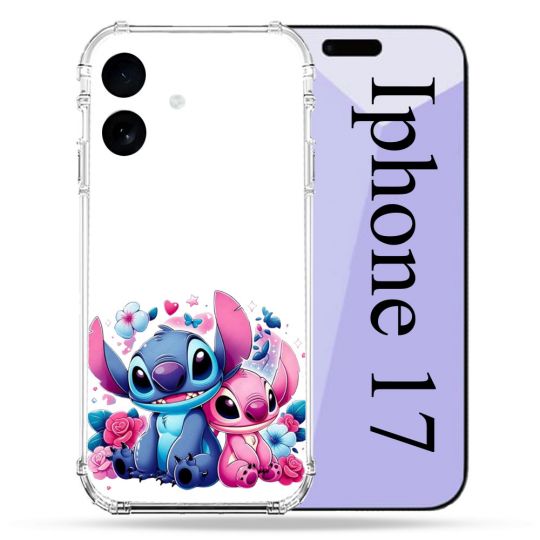 Coque Renforcée Pour Iphone 17 Stitch Love