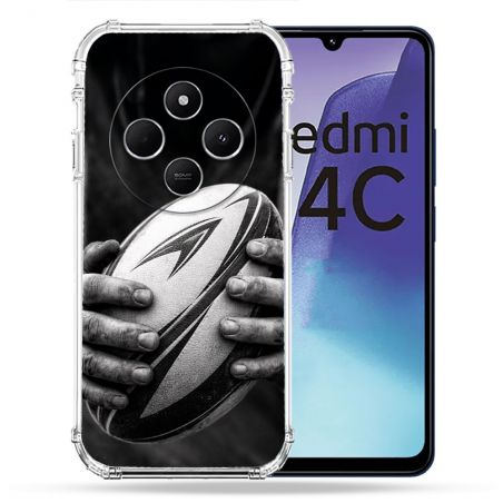 Coque Renforcée Pour Xiaomi Redmi 14C 4G Sport Rugby Ballon Moderne