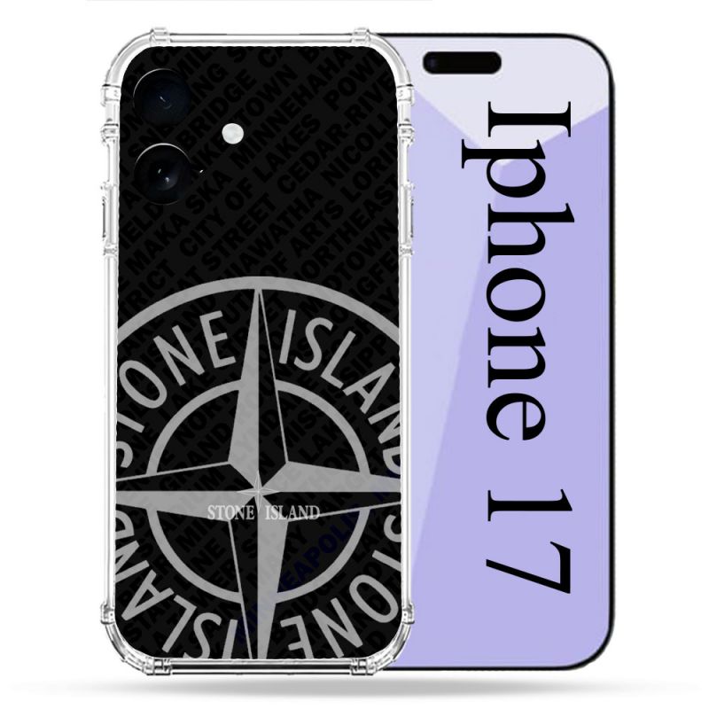 Coque Renforcée Pour Iphone 17 Stone Island Gris