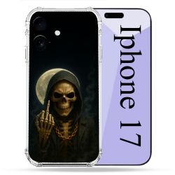 Coque Renforcée Pour Iphone 17 Tete de Mort Doigt 2026