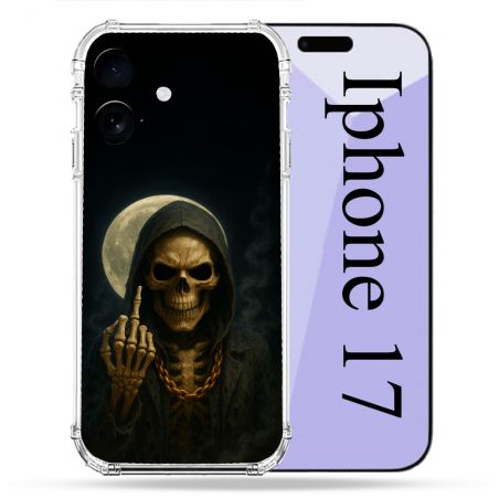 Coque Renforcée Pour Iphone 17 Tete de Mort Doigt 2026