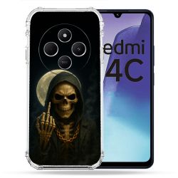 Coque Renforcée Pour Xiaomi Redmi 14C 4G Tete de Mort Doigt 2026