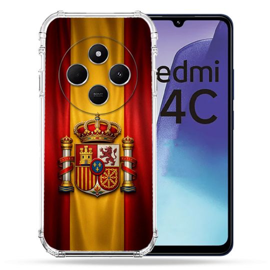 Coque Renforcée Pour Xiaomi Redmi 14C 4G Voyage Drapeau Espagne