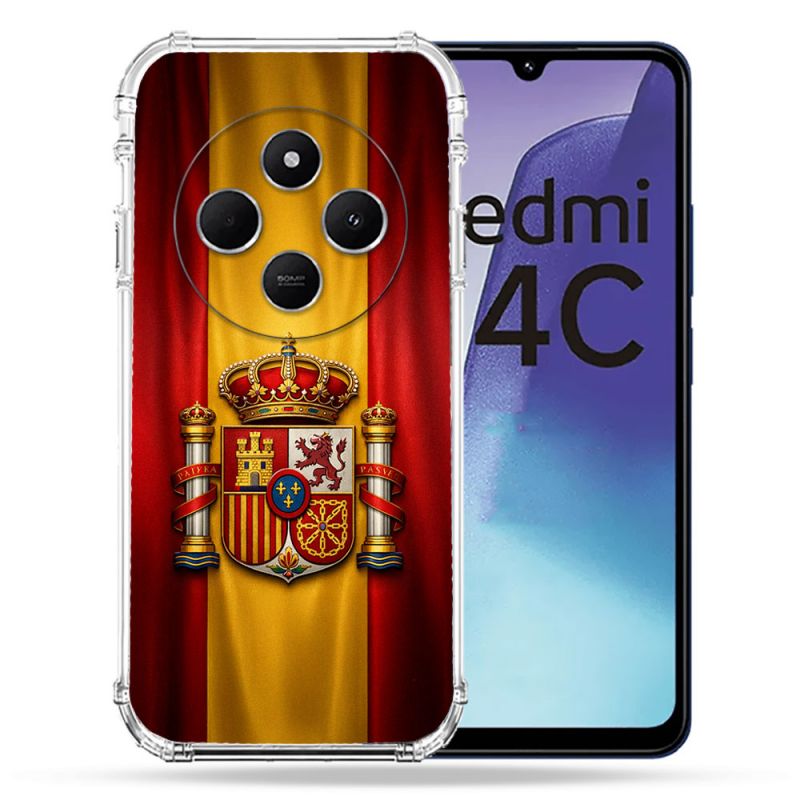 Coque Renforcée Pour Xiaomi Redmi 14C 4G Voyage Drapeau Espagne