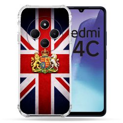 Coque Renforcée Pour Xiaomi Redmi 14C 4G Voyage Drapeau Grande Bretagne UK