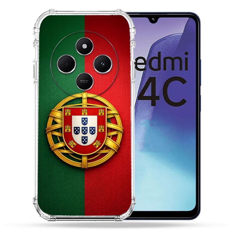Coque Renforcée Pour Xiaomi Redmi 14C 4G Voyage Drapeau Portugal