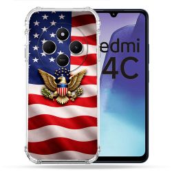 Coque Renforcée Pour Xiaomi Redmi 14C 4G Voyage Drapeau USA Etats Unis