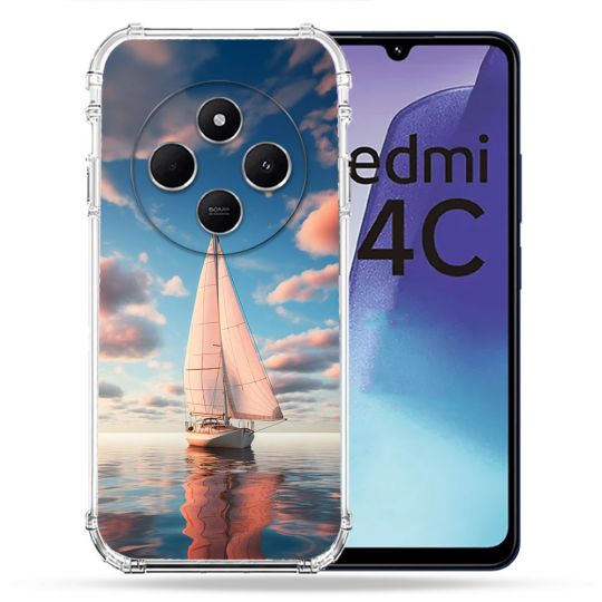 Coque Renforcée Pour Xiaomi Redmi 14C 4G Voyage Voilier Reflet