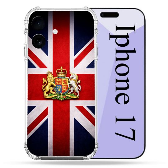 Coque Renforcée Pour Iphone 17 Voyage Drapeau Grande Bretagne UK