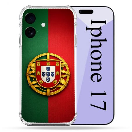 Coque Renforcée Pour Iphone 17 Voyage Drapeau Portugal