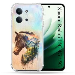 Coque Renforcée Pour Xiaomi Redmi 15C 4G Animal Cheval Montagne