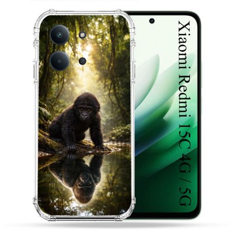 Coque Renforcée Pour Xiaomi Redmi 15C 4G Animal Gorille Reflet