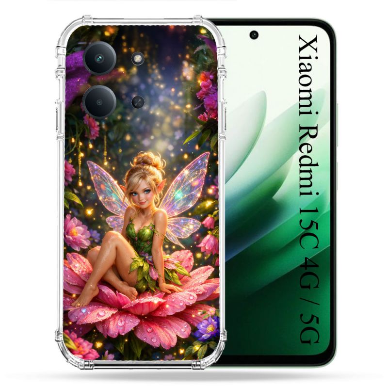 Coque Renforcée Pour Xiaomi Redmi 15C 4G Fantastique Fee Fleur