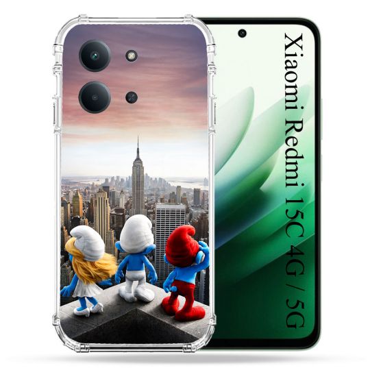 Coque Renforcée Pour Xiaomi Redmi 15C 4G Schtroumpfs New York