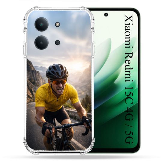 Coque Renforcée Pour Xiaomi Redmi 15C 4G Sport Cyclisme Maillot Jaune