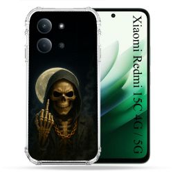 Coque Renforcée Pour Xiaomi Redmi 15C 4G Tete de Mort Doigt 2026