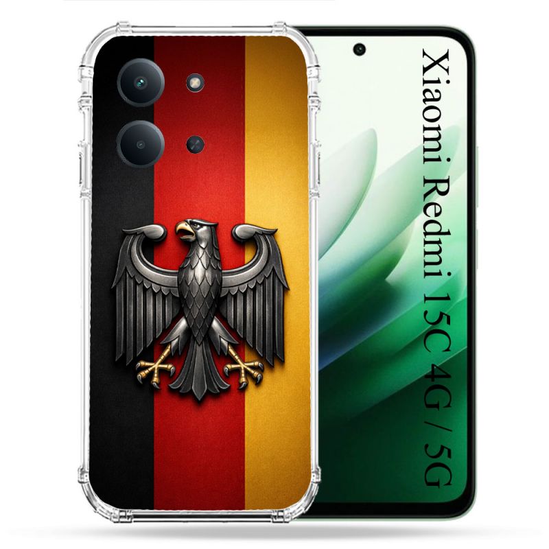 Coque Renforcée Pour Xiaomi Redmi 15C 4G Voyage Drapeau Allemagne