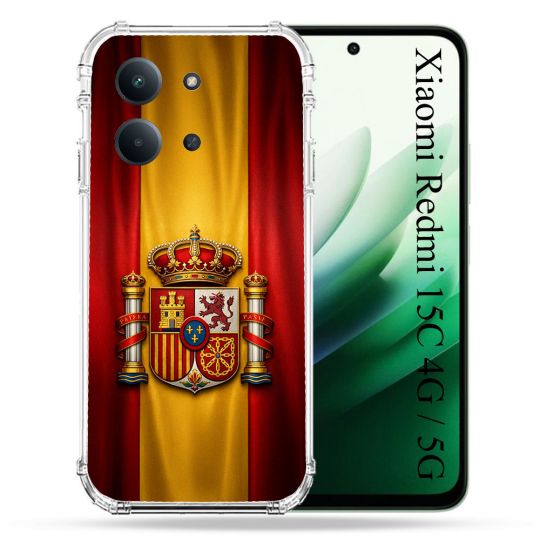 Coque Renforcée Pour Xiaomi Redmi 15C 4G Voyage Drapeau Espagne