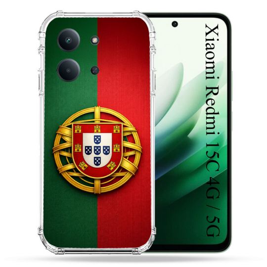 Coque Renforcée Pour Xiaomi Redmi 15C 4G Voyage Drapeau Portugal