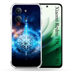 Coque Renforcée Pour Xiaomi Redmi 15C 4G Voyage Rose des Vents Stellaire