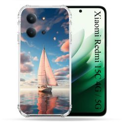 Coque Renforcée Pour Xiaomi Redmi 15C 4G Voyage Voilier Reflet