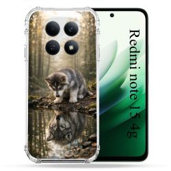 Coque Renforcée Pour Xiaomi Redmi Note 15 4G Animal Loup Reflet
