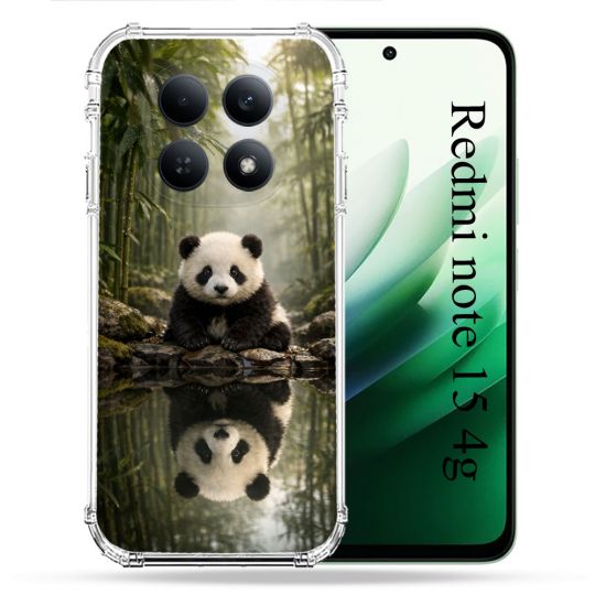 Coque Renforcée Pour Xiaomi Redmi Note 15 4G Animal Panda Reflet