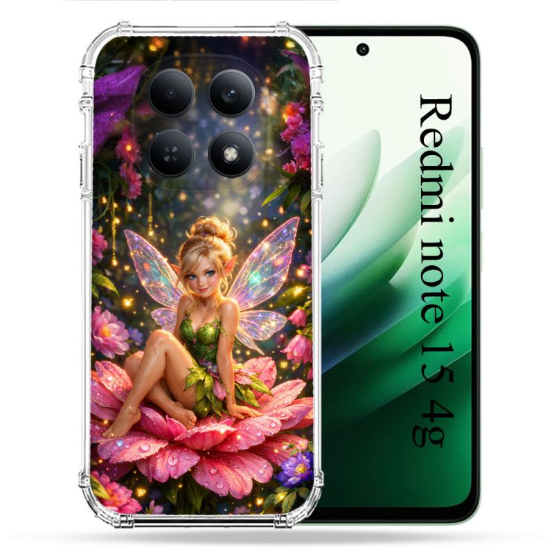 Coque Renforcée Pour Xiaomi Redmi Note 15 4G Fantastique Fee Fleur