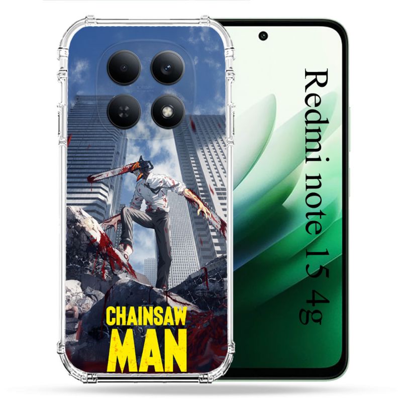 Coque Renforcée Pour Xiaomi Redmi Note 15 4G Manga Chainsaw Man Denji