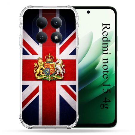 Coque Renforcée Pour Xiaomi Redmi Note 15 4G Voyage Drapeau Grande Bretagne UK