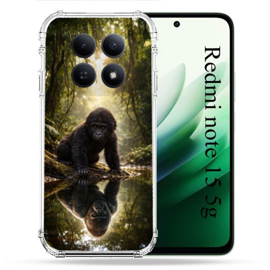 Coque Renforcée Pour Xiaomi Redmi Note 15 5G Animal Gorille Reflet