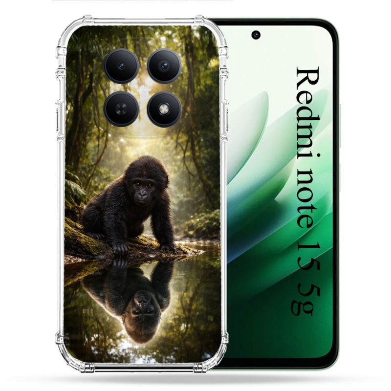 Coque Renforcée Pour Xiaomi Redmi Note 15 5G Animal Gorille Reflet