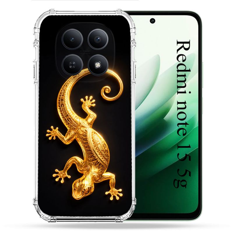 Coque Renforcée Pour Xiaomi Redmi Note 15 5G Animal Lezard Noir 2026