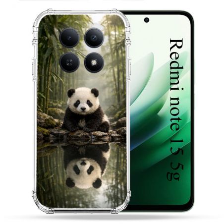 Coque Renforcée Pour Xiaomi Redmi Note 15 5G Animal Panda Reflet