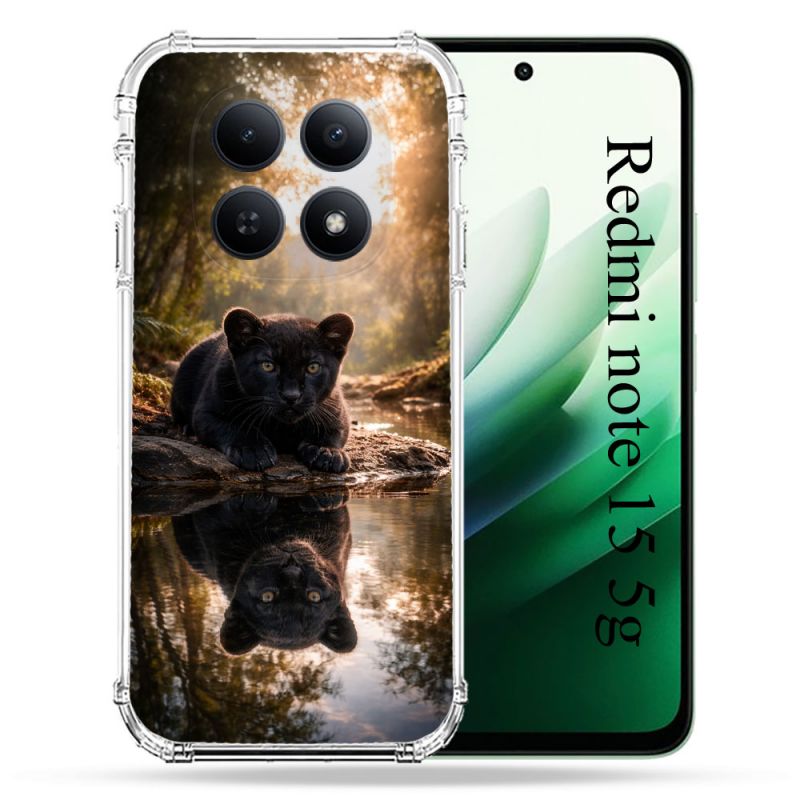 Coque Renforcée Pour Xiaomi Redmi Note 15 5G Animal Panthère Reflet