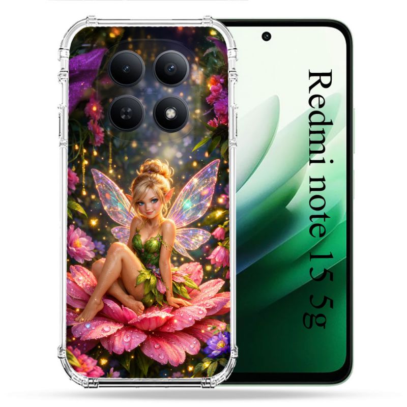 Coque Renforcée Pour Xiaomi Redmi Note 15 5G Fantastique Fee Fleur