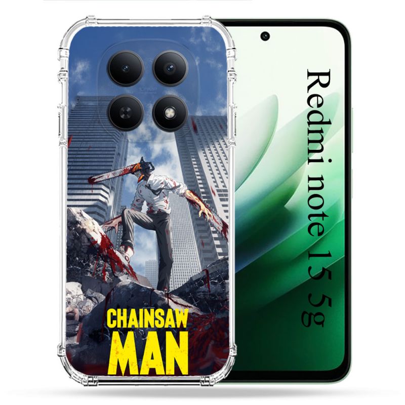 Coque Renforcée Pour Xiaomi Redmi Note 15 5G Manga Chainsaw Man Denji